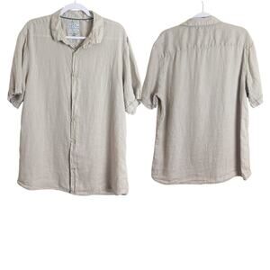 Ike Behar Carolinen Luxe Travel Button Down Top Extra Large Men's